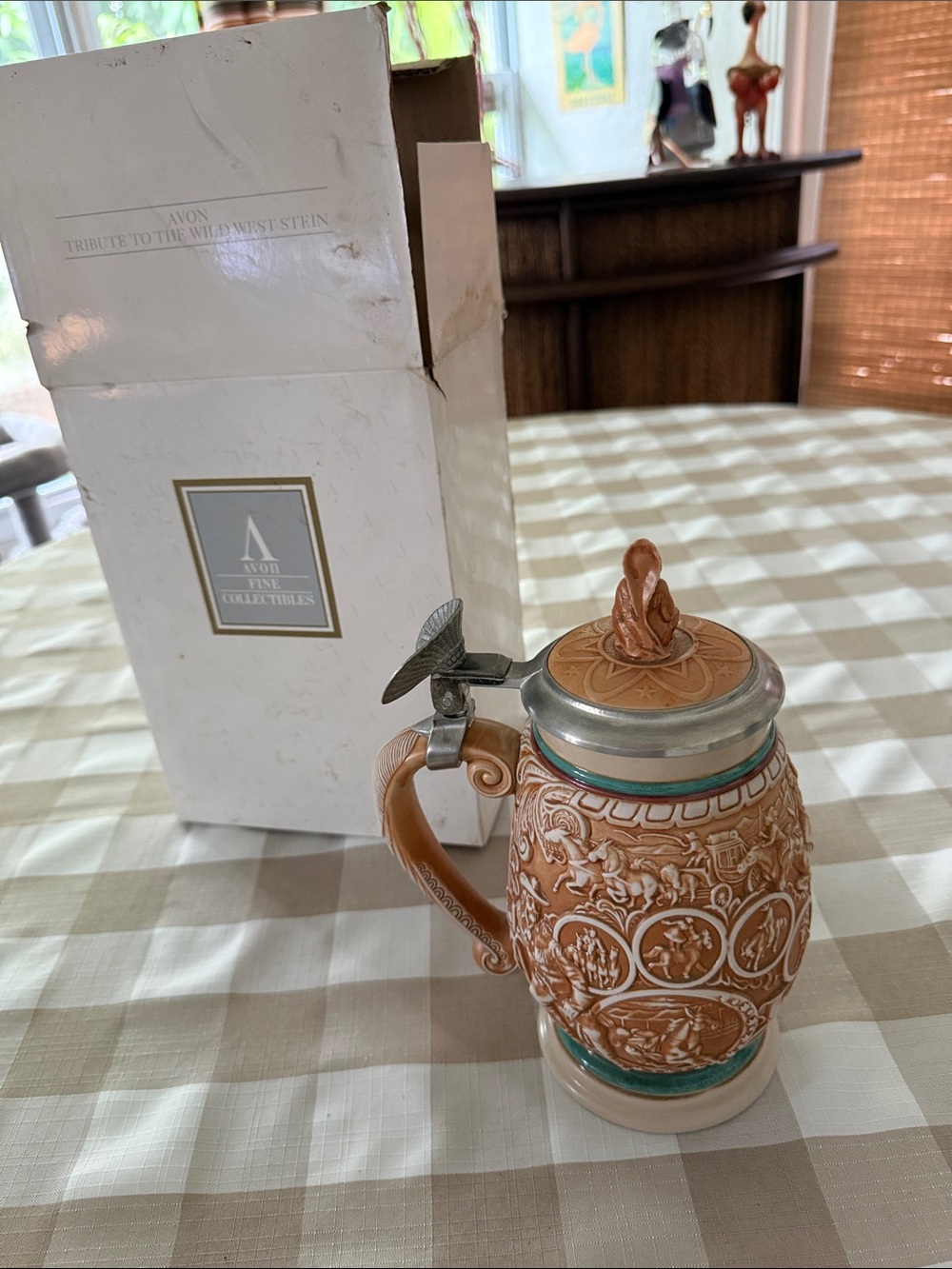 Avon Ceramic Stein attribute to the Wild West
